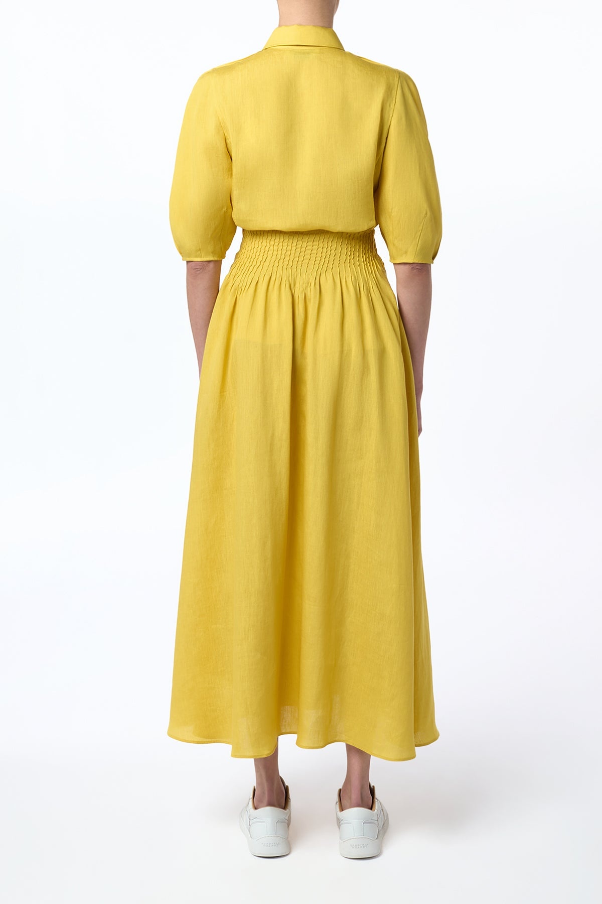 Sansi Top in Goldenrod Aloe Linen - 4