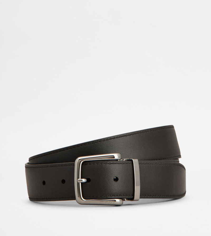 Tod's ADJUSTABLE AND REVERSIBLE BELT IN LEATHER - BLACK, BROWN outlook