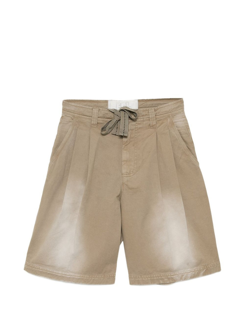 pleated sun-faded shorts 1