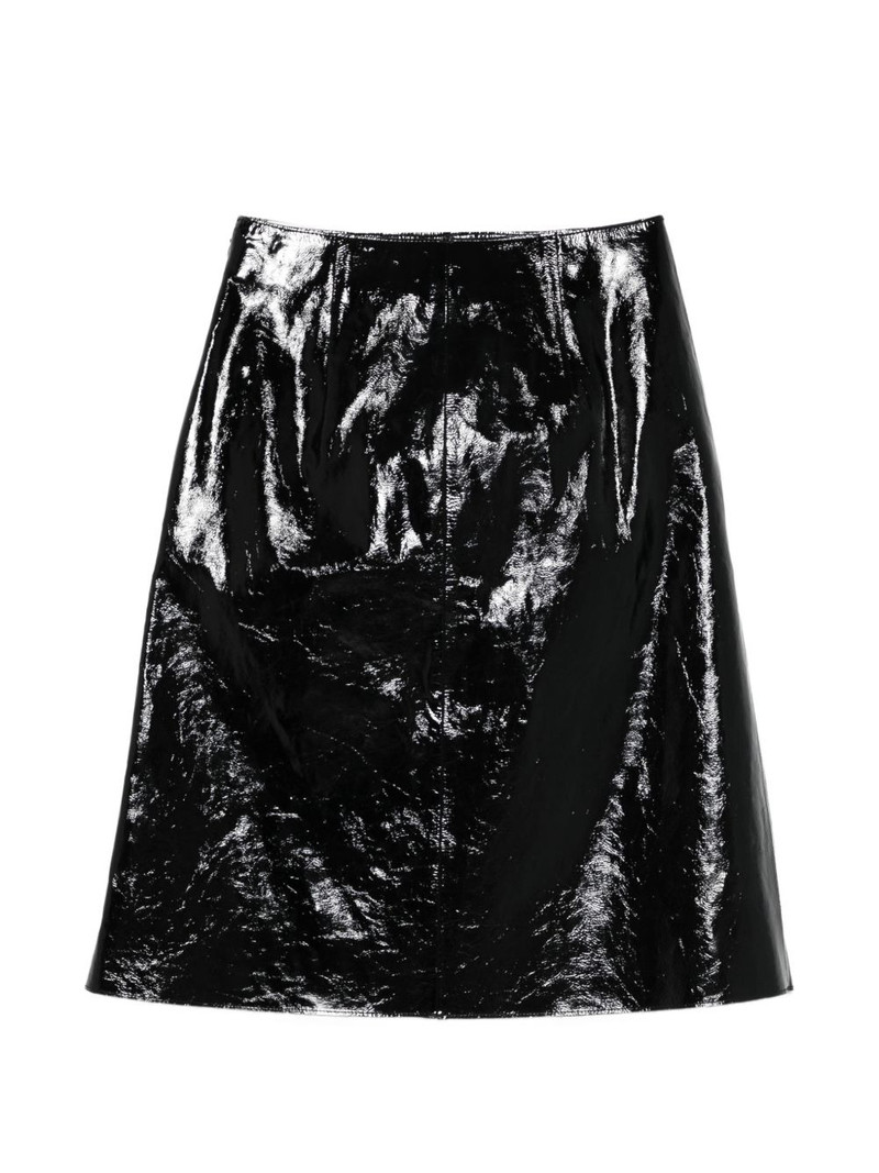 JOSEPH glazed leather skirt outlook