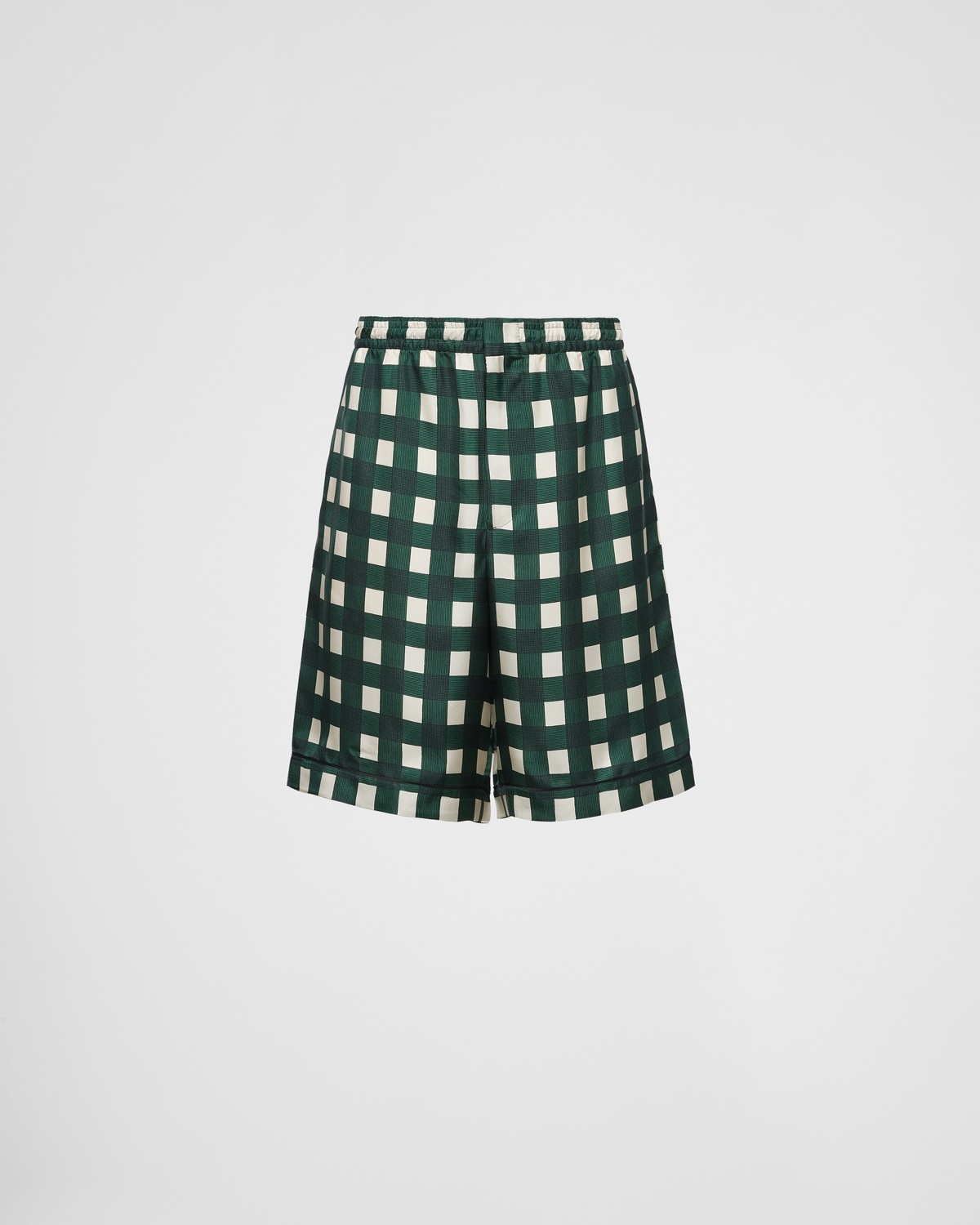 Printed silk Bermuda shorts - 1