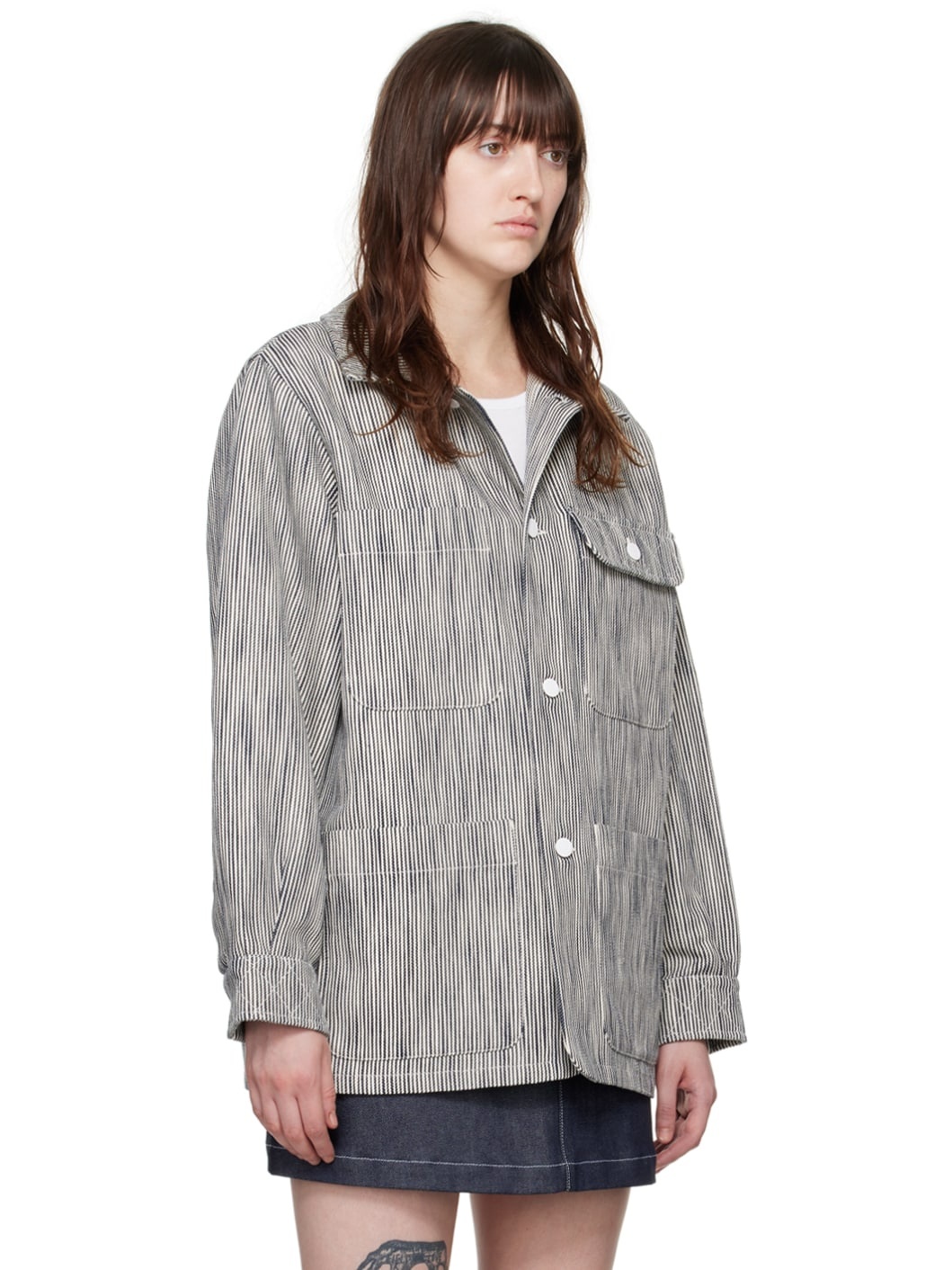 Navy & White Katie Holmes Edition Emma Jacket - 2