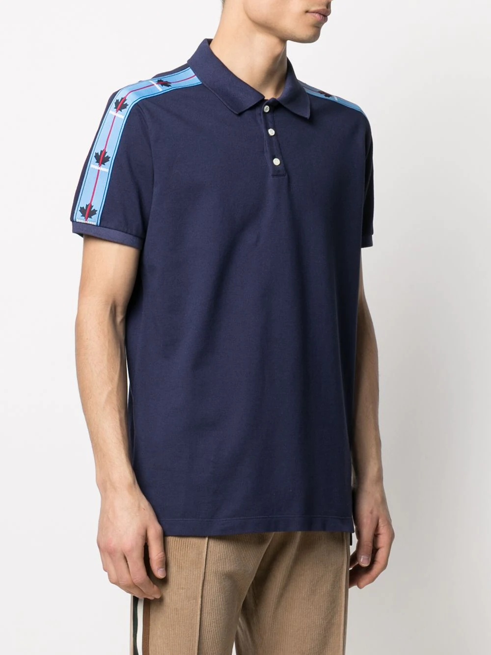 logo-print polo shirt - 3