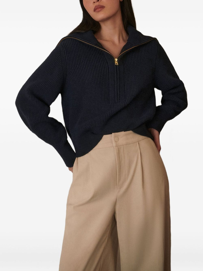 VARLEY Maura half-zip ribbed sweater outlook