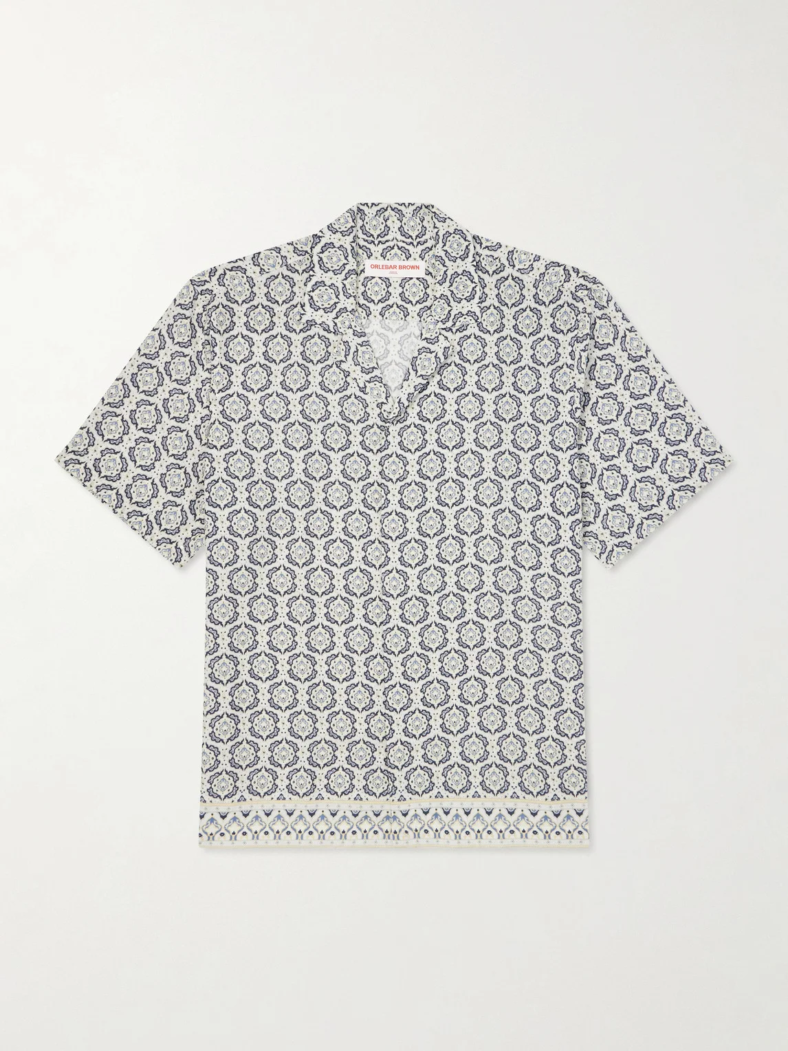 Maitan Passetto Camp-Collar Printed Lyocell Shirt - 1