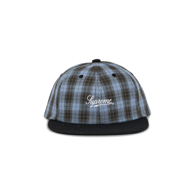 Supreme Script Logo 6-Panel 'Blue Plaid' - 1