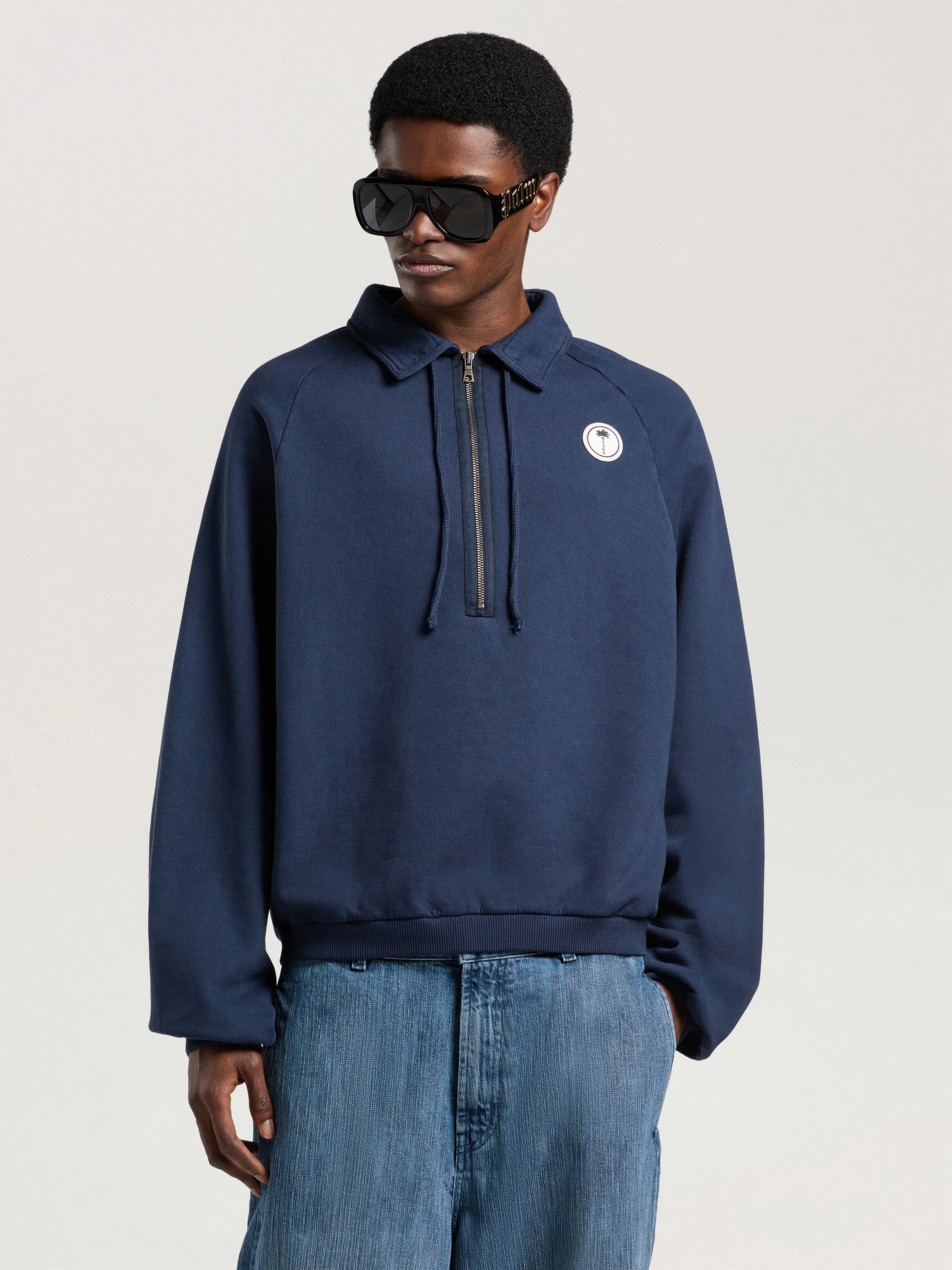 Palm Shadow Zipped Crew - 1