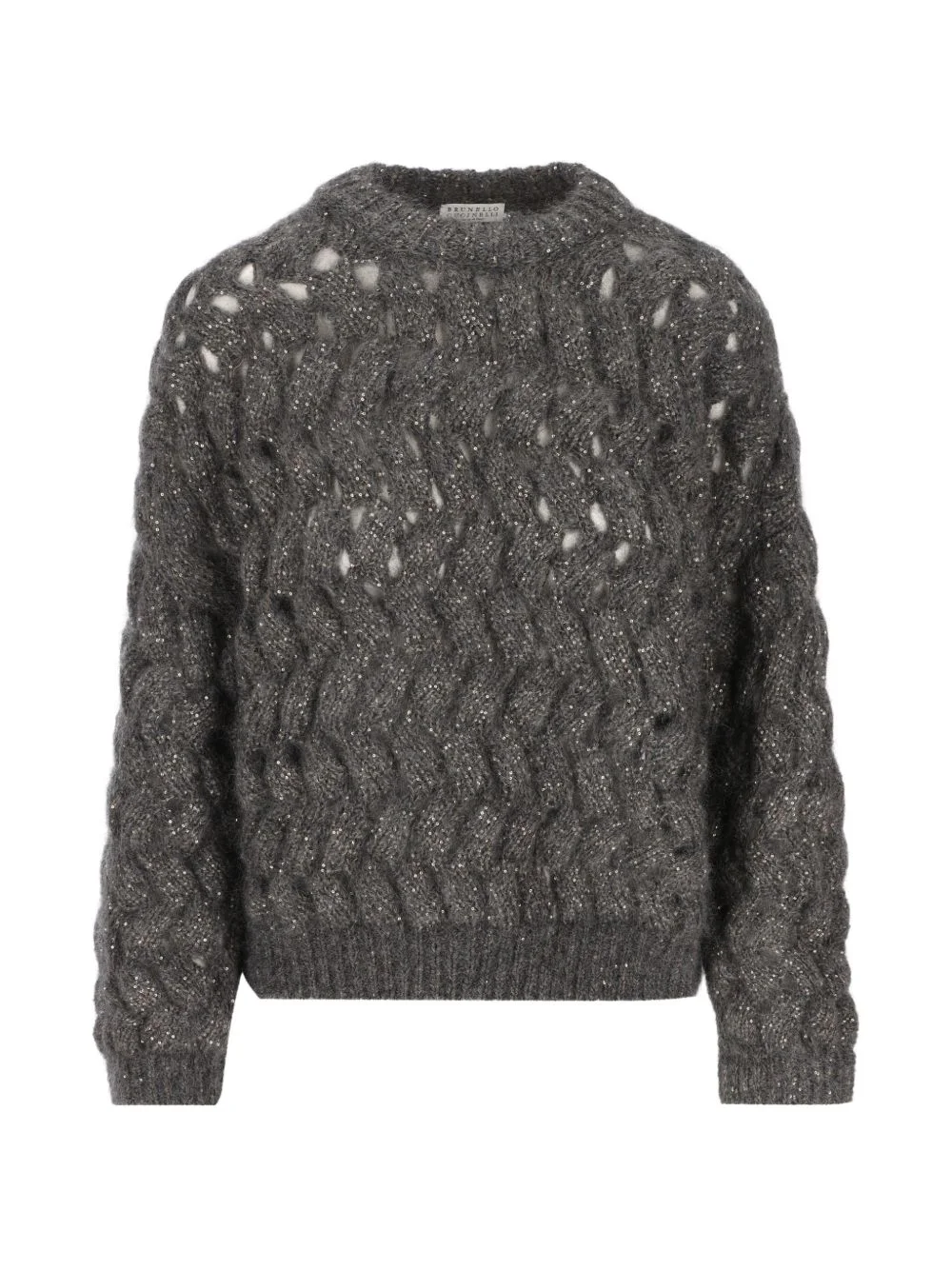 zigzag cable-knit sweater - 1