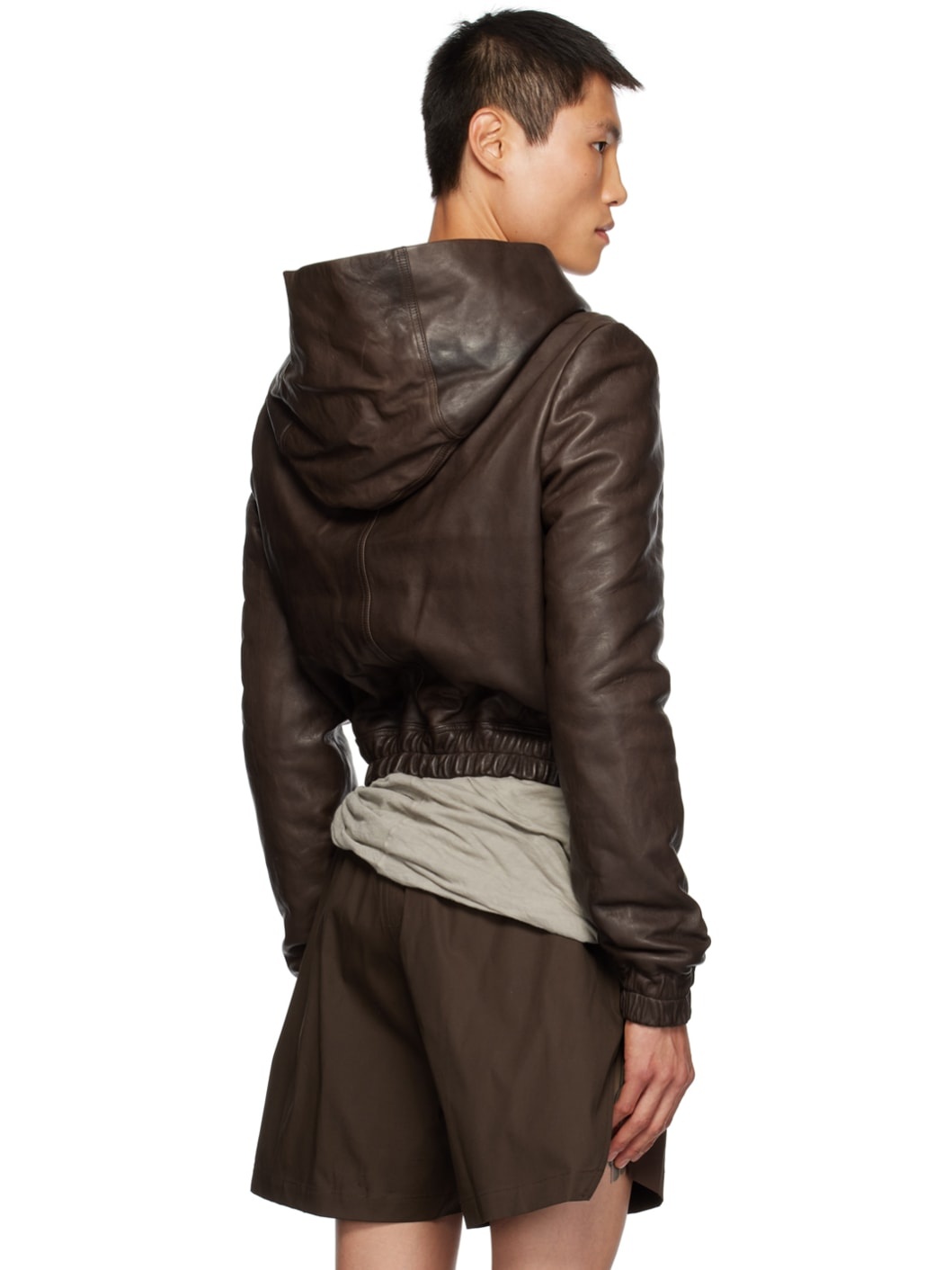 Brown Edfu Leather Jacket - 3