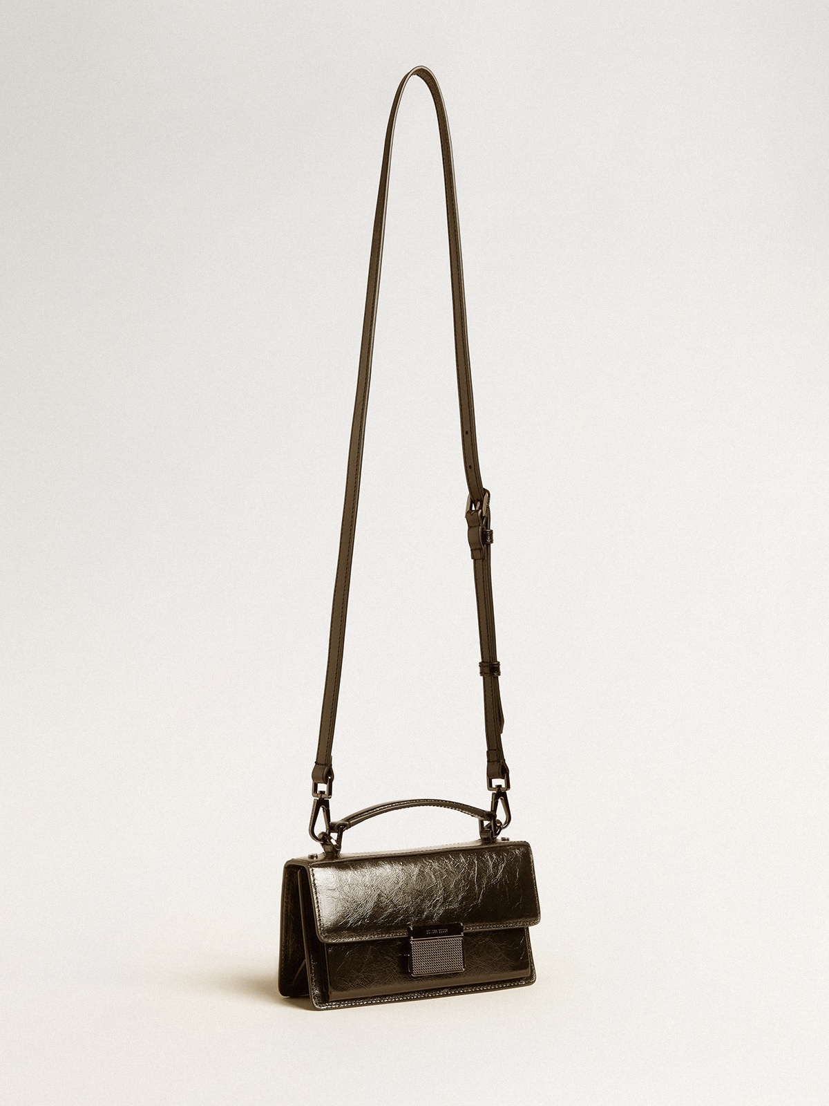 Golden Goose Small Venezia Bag in black metallic leather