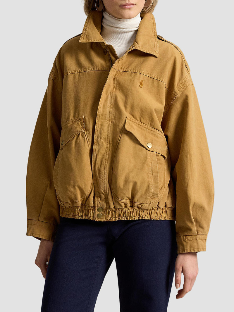 Women's Cotton Canvas Utility Jacket - Ghurka 4