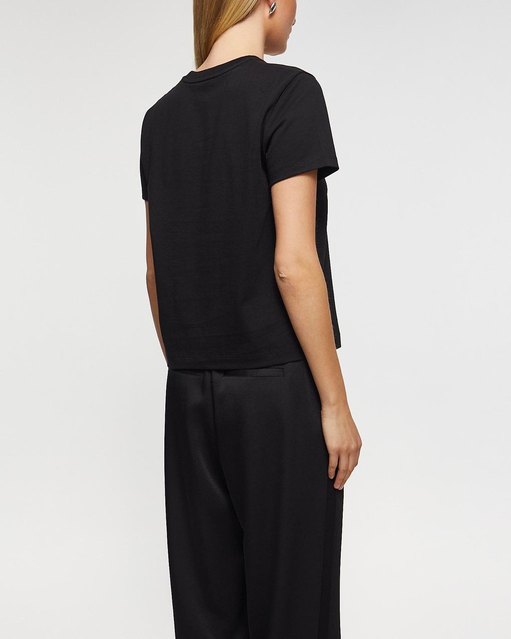T-Shirt Pima Cotton Crew Neck Black - 4