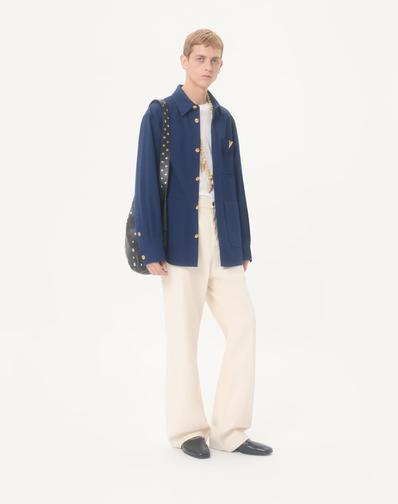 Valentino VALENTINO COTTON GABARDINE SHIRT JACKET WITH VGOLD outlook