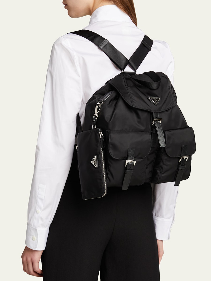 Prada Vela Medium Recycled Nylon Backpack outlook
