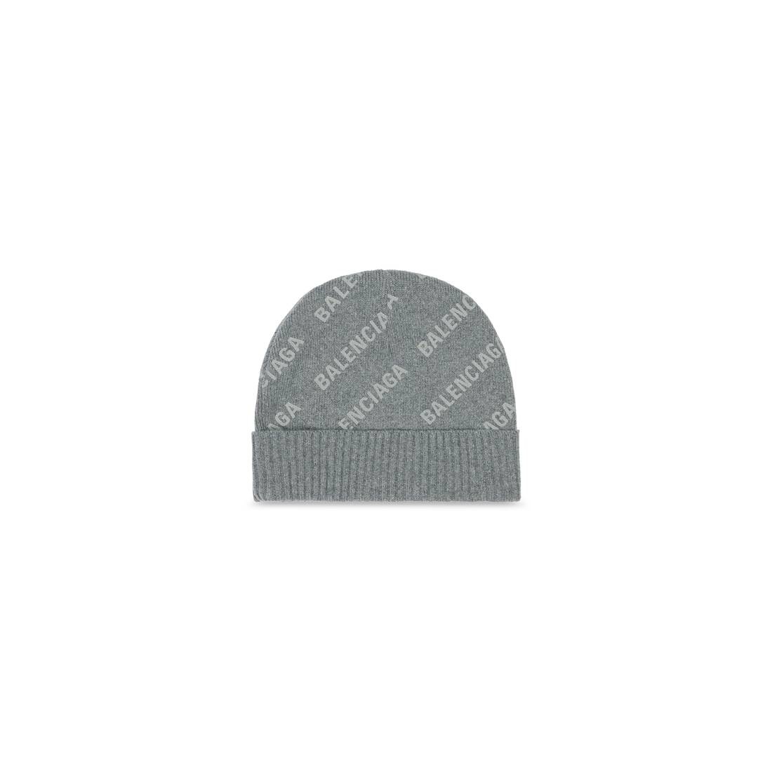 Allover Logo Beanie in Grey - 1