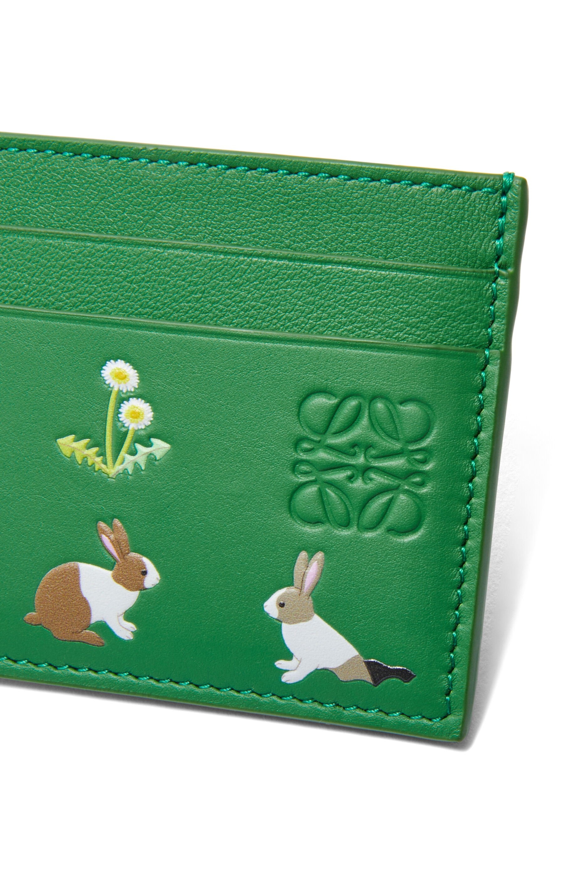 Bunny plain cardholder in nappa calfskin - 4