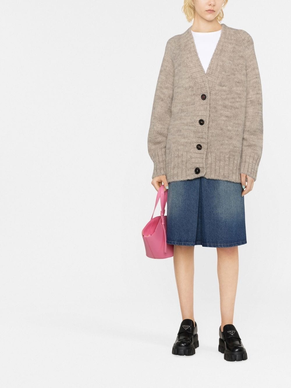 chunky-knit oversize cardigan - 2