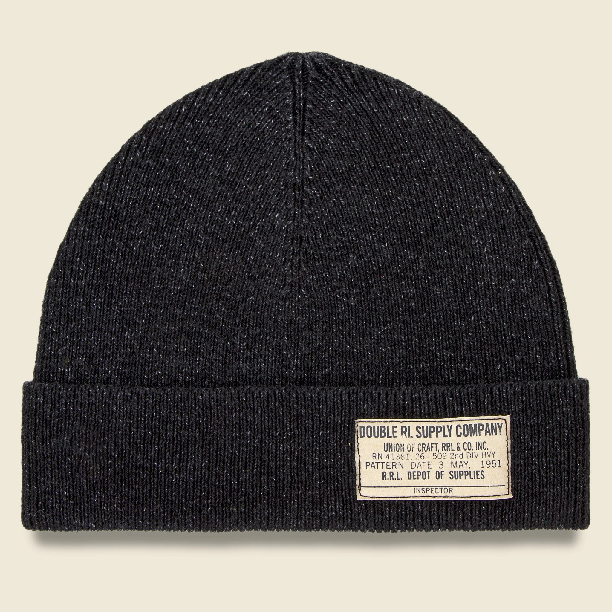 Cotton Watch Cap - Black - 1
