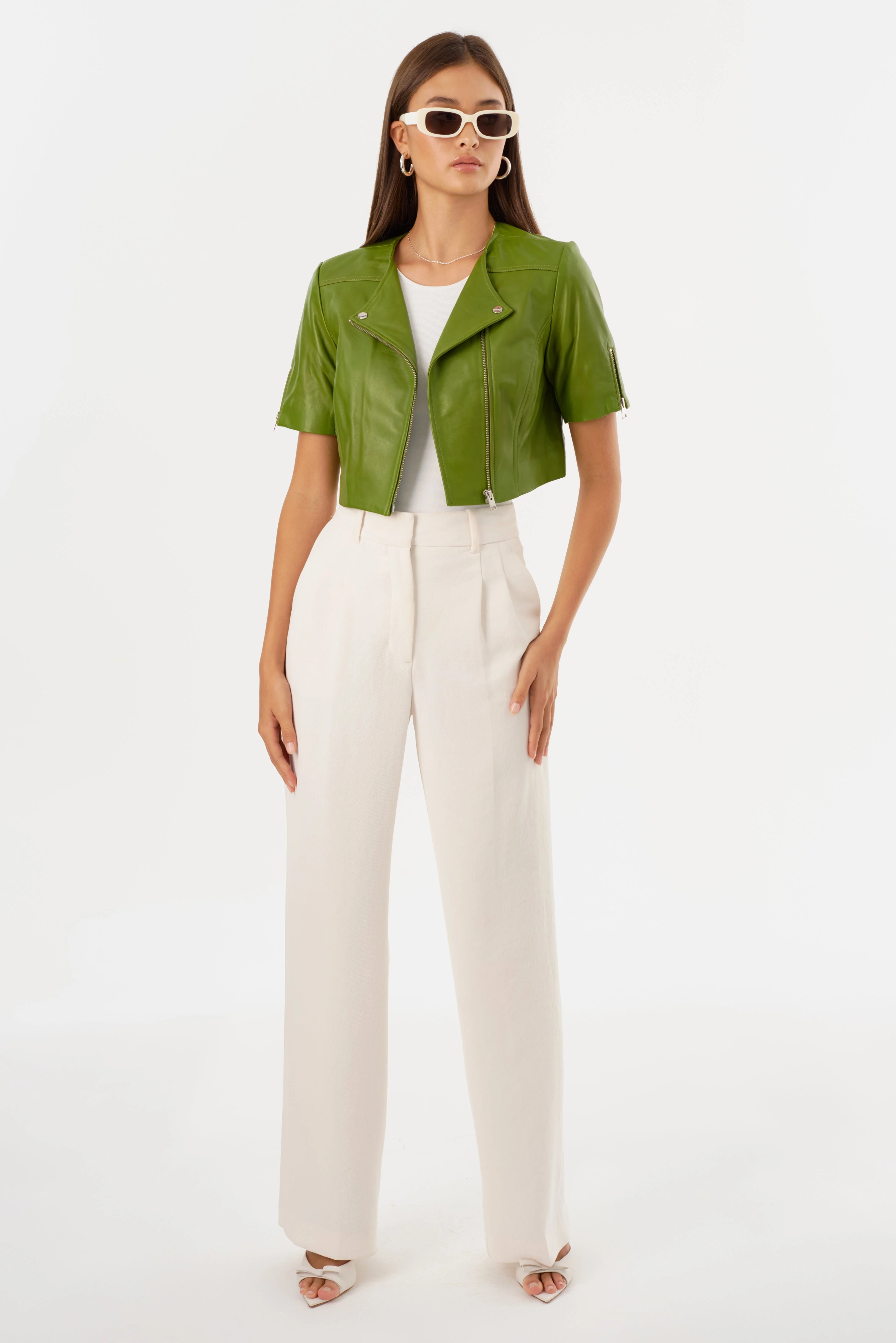 KIRSI | Cropped Biker Jacket - 1