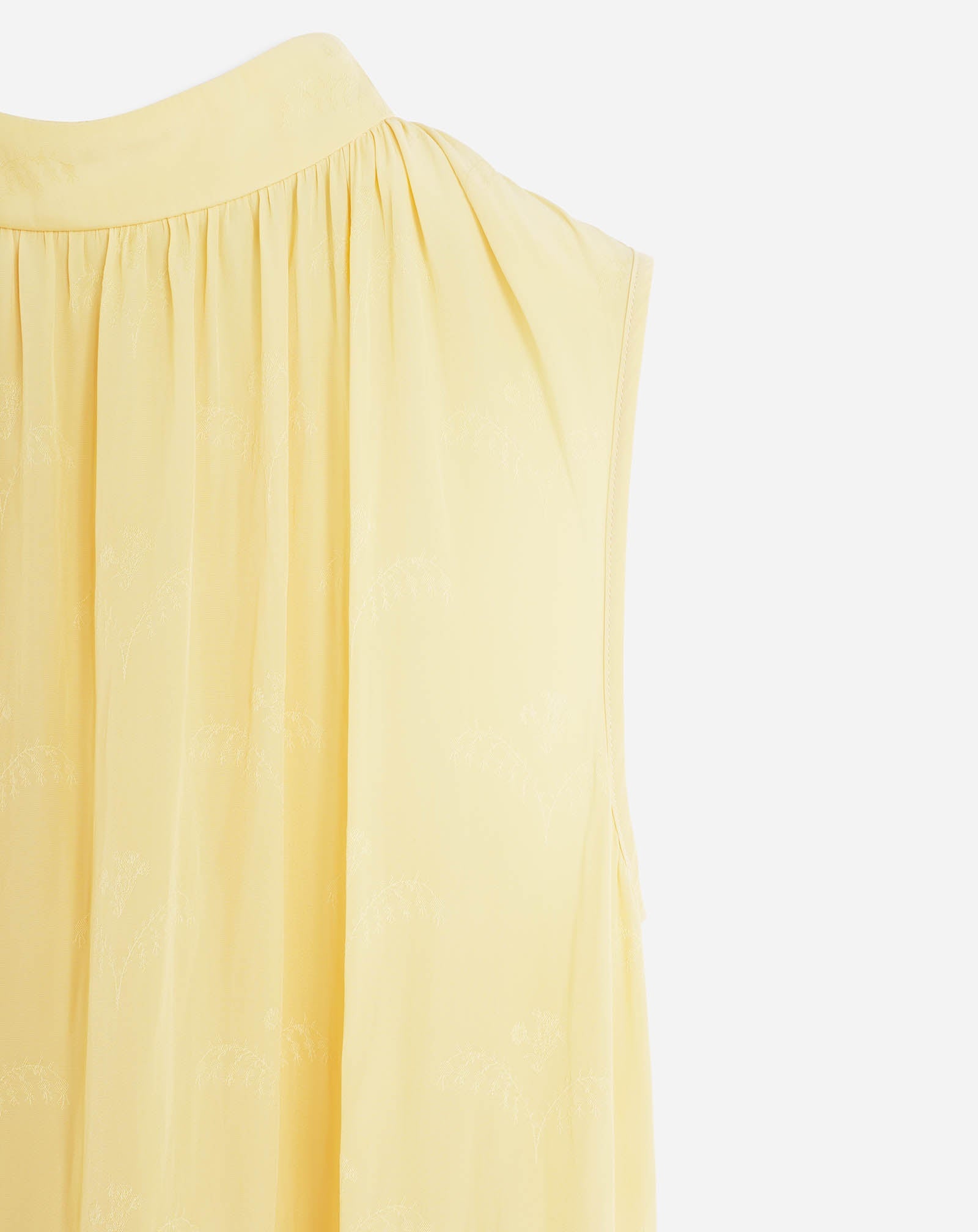 SLEEVELESS JACQUARD CHARMEUSE TOP - 6
