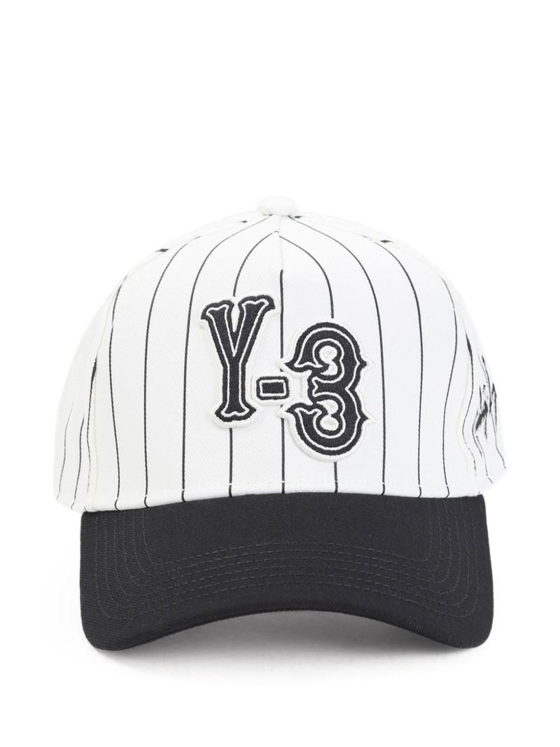 pinstripe logo-detail baseball cap 1