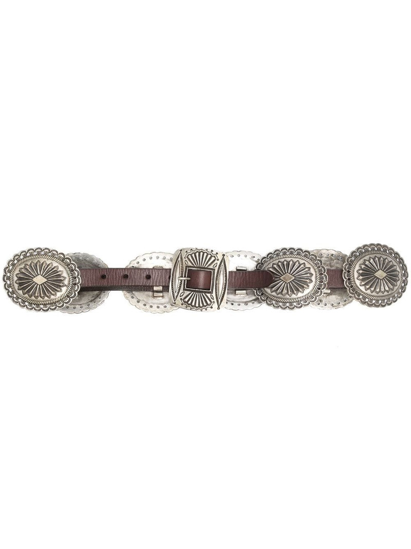 Western-style engraved buckle belt 1