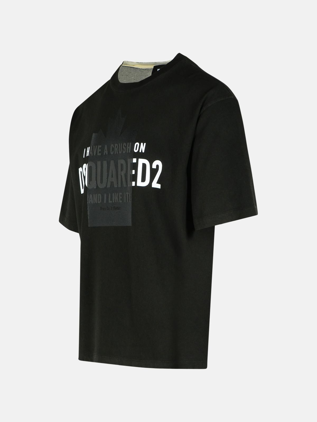 BLACK COTTON T-SHIRT - 2
