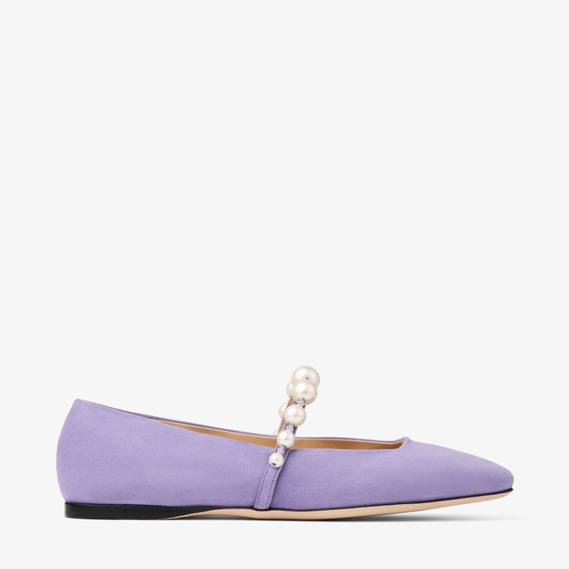 Ade Flat Suede Tanzanite Pearl Flats - 1