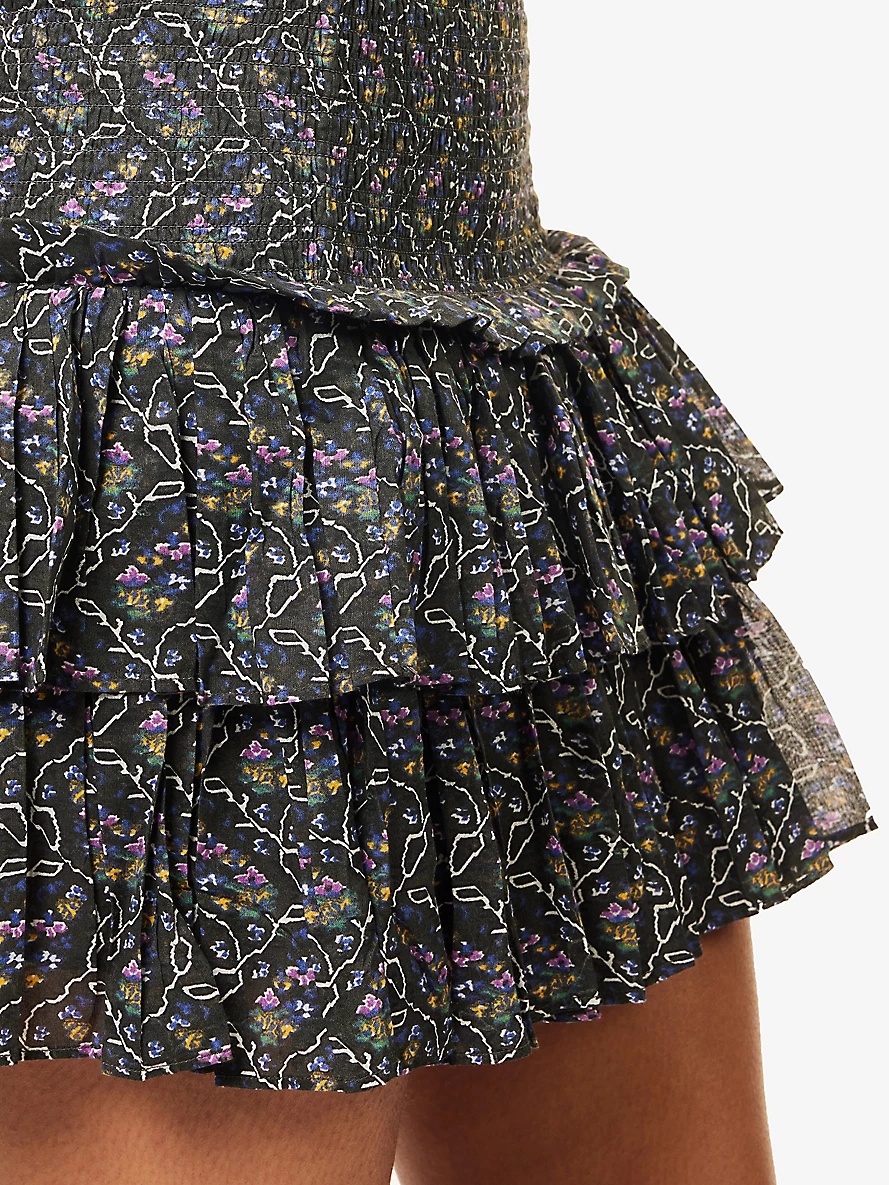 Naomi floral-print cotton mini skirt - 5
