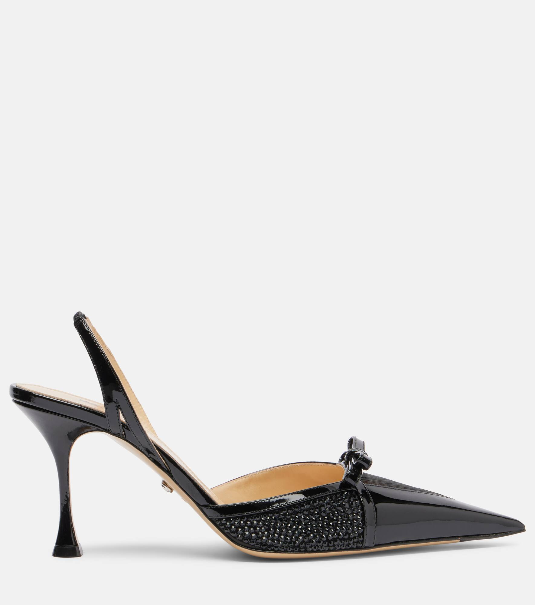 Triangle 85 leather slingback pumps - 4