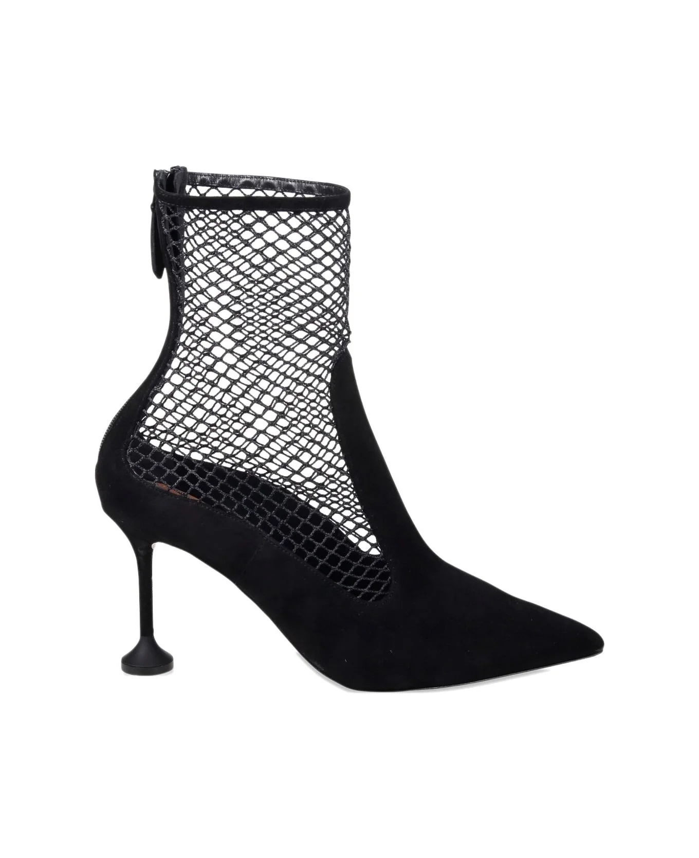 Aquazzura Dawn 85 Mesh Ankle Boot In Black - 1