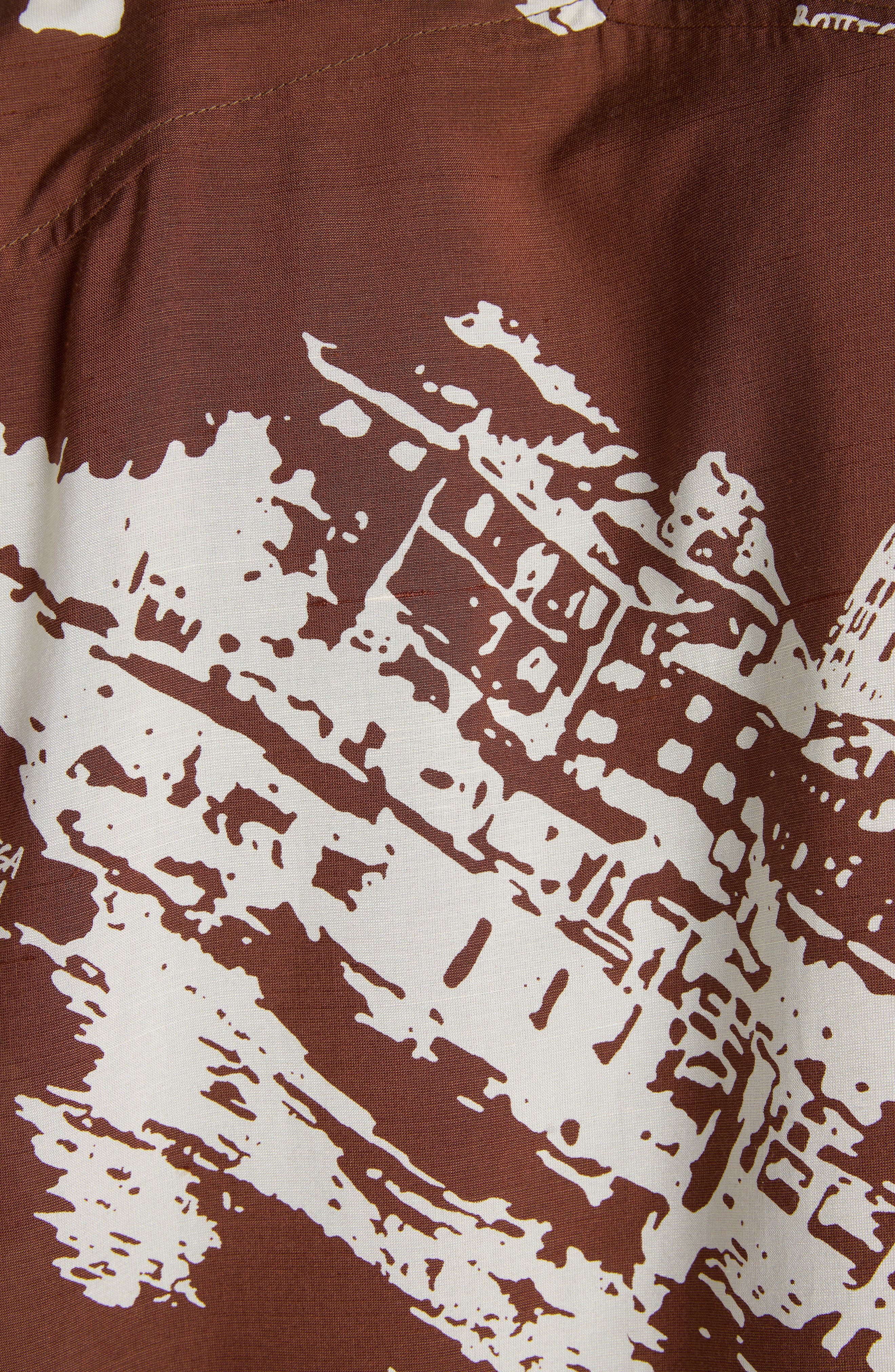 Bottega Veneta Postcard Print Silk Blend Camp Shirt in 2154 Pecan/Dove at Nordstrom - 6