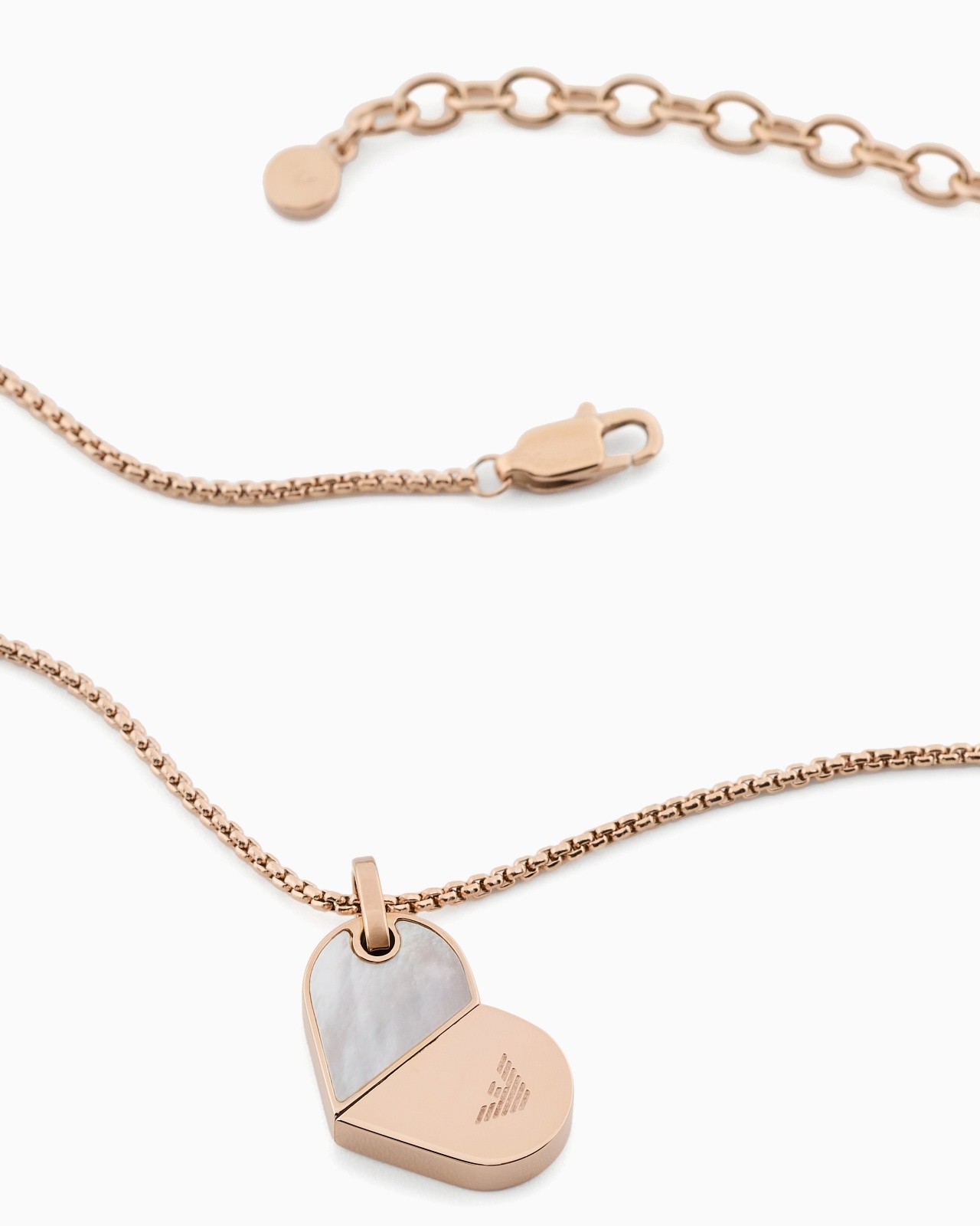 ROSE GOLD-PLATED STAINLESS STEEL DOG TAG NECKLACE - 3