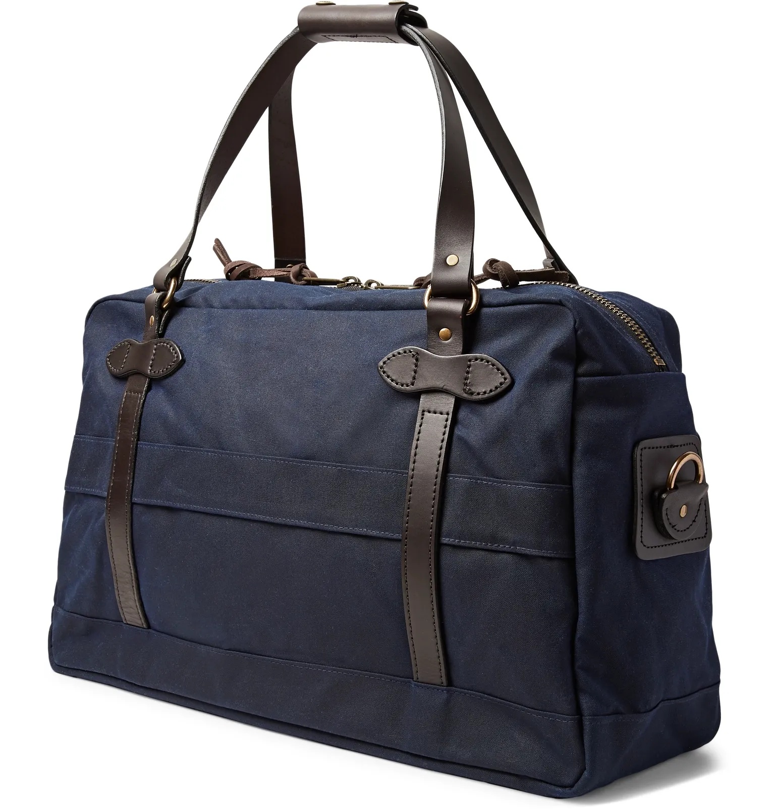 48-Hour Leather-Trimmed Tin Cloth Duffle Bag - 4