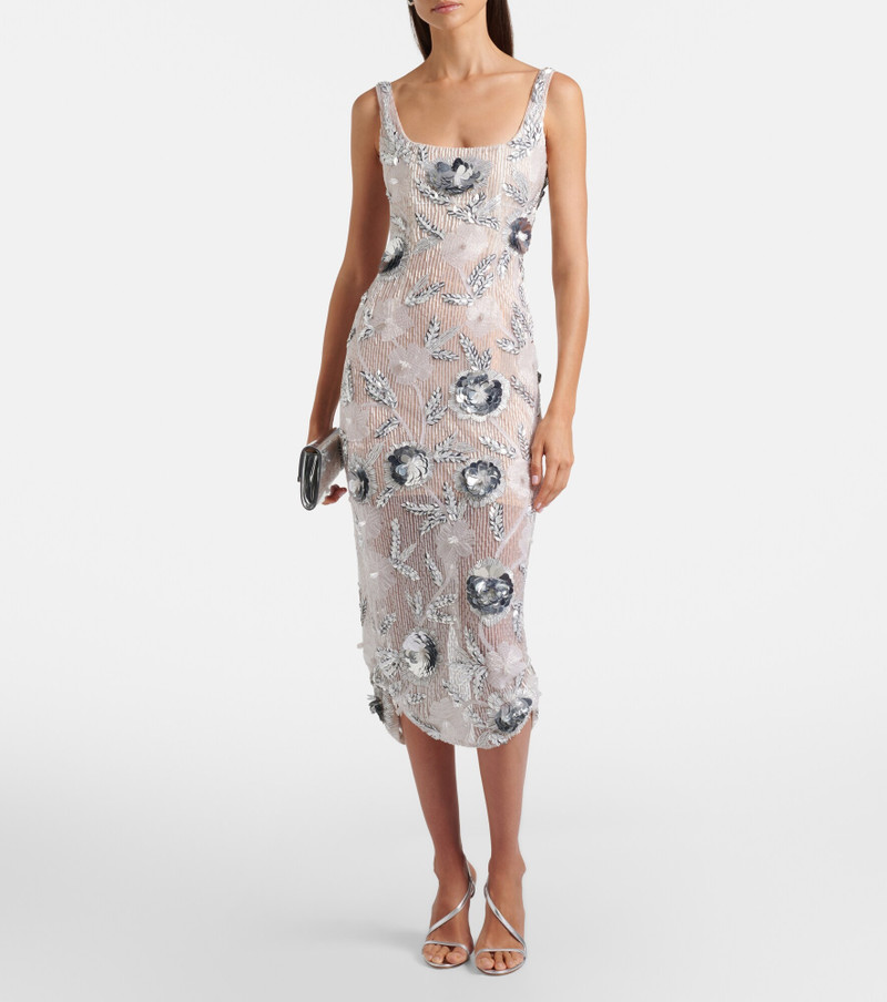 RACHEL GILBERT Pierre embellished midi dress outlook