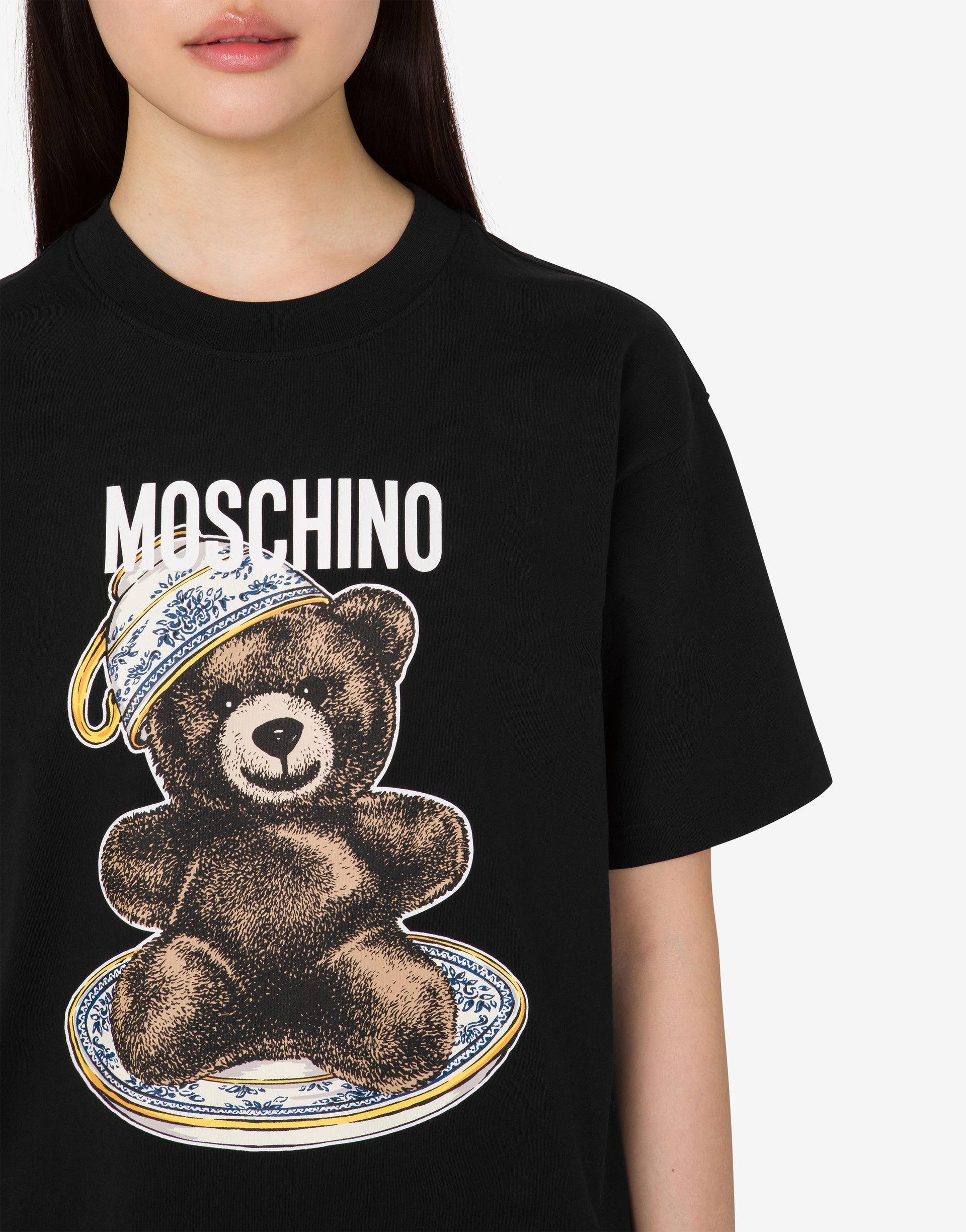 ORGANIC COTTON JERSEY T-SHIRT MOSCHINO TEDDY BEAR - 4