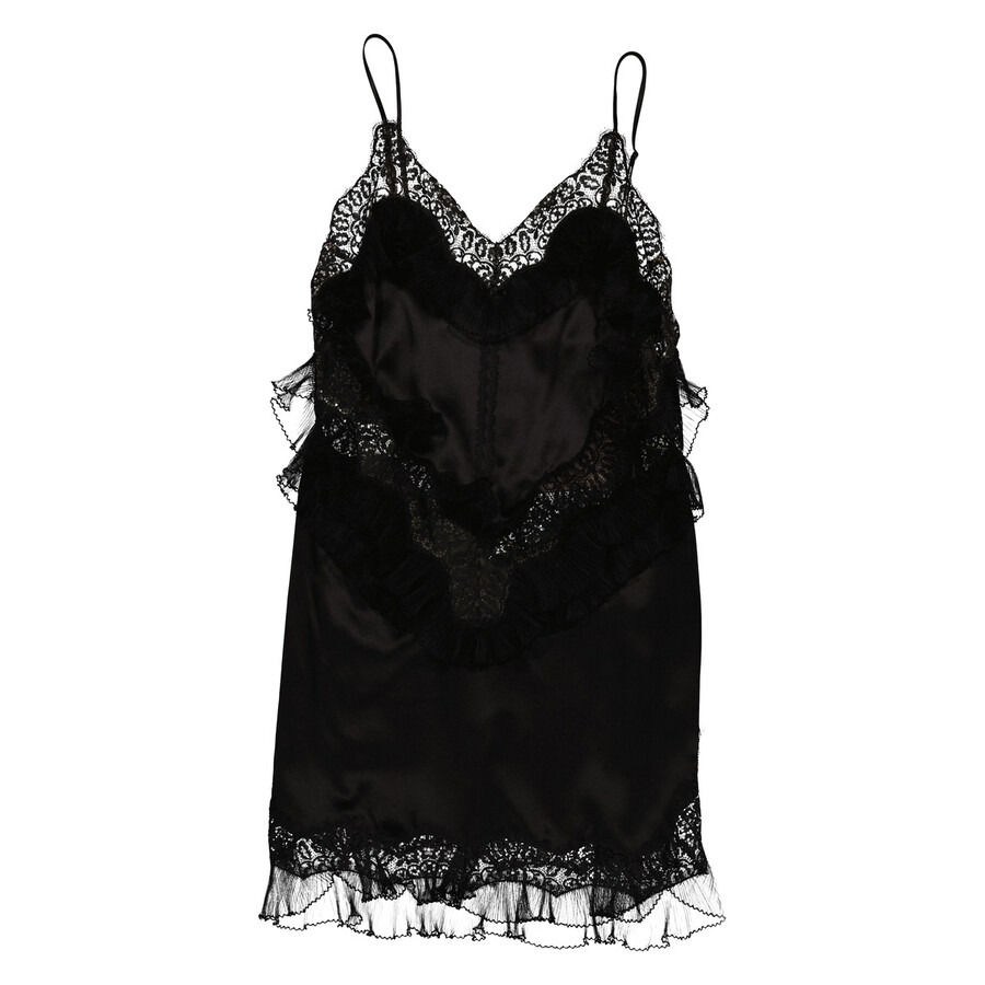 Alexander Wang Black Lace Combo Slip Mini Dress - 5