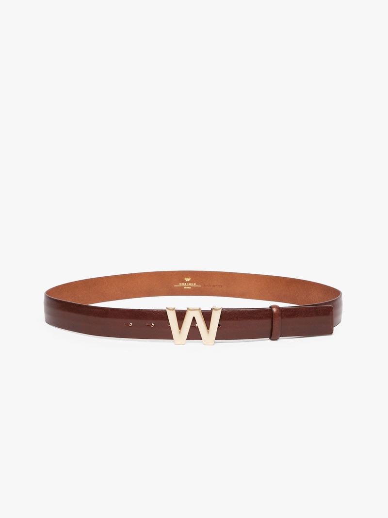 PELAGO Branded buckle-embellished leather belt 1