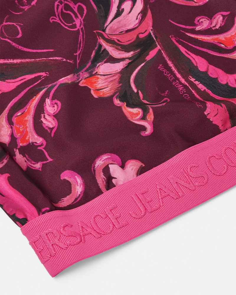 VERSACE JEANS COUTURE Porcelain Barocco Crop Top outlook