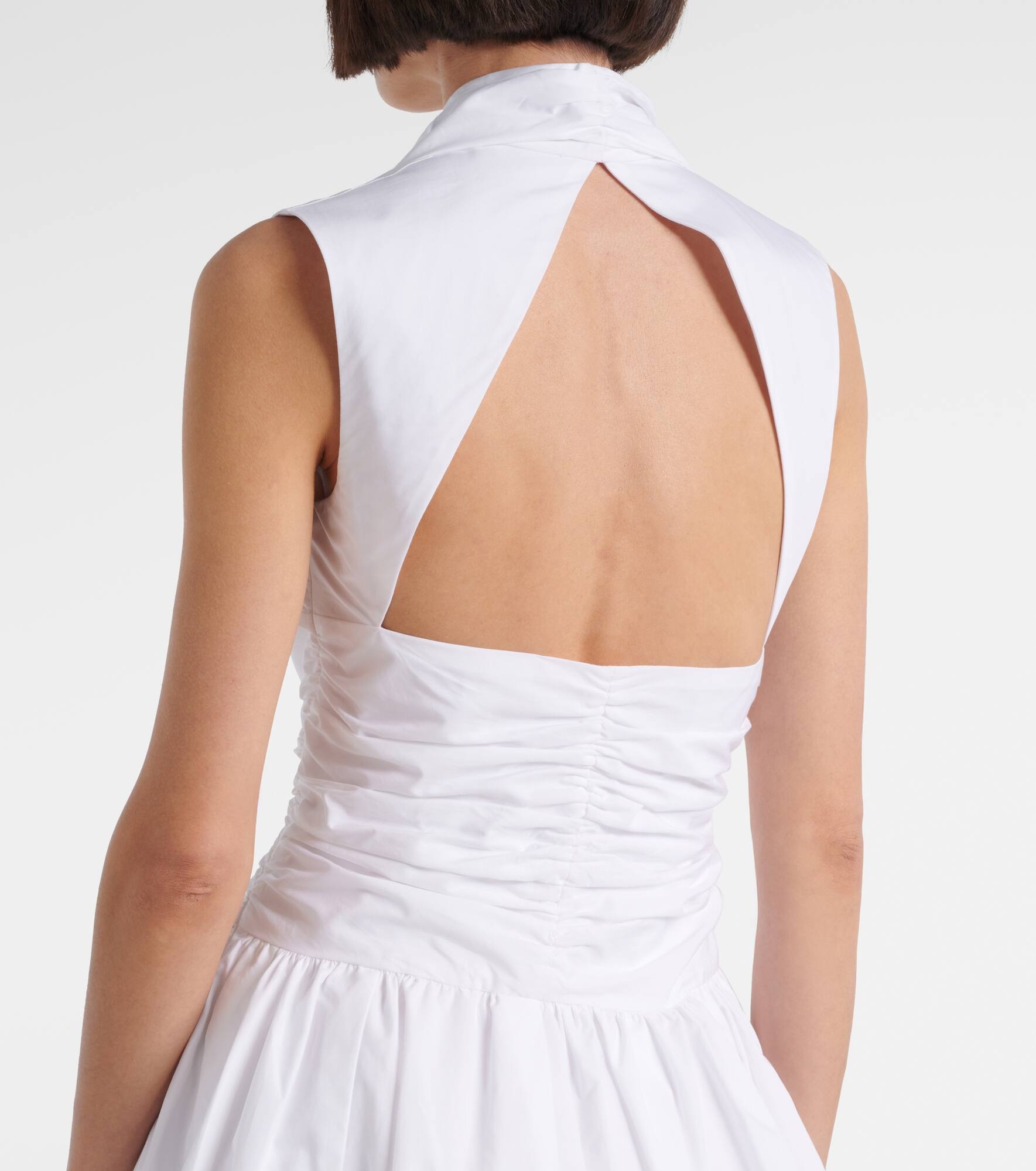 Bloomer ruched cotton minidress - 6