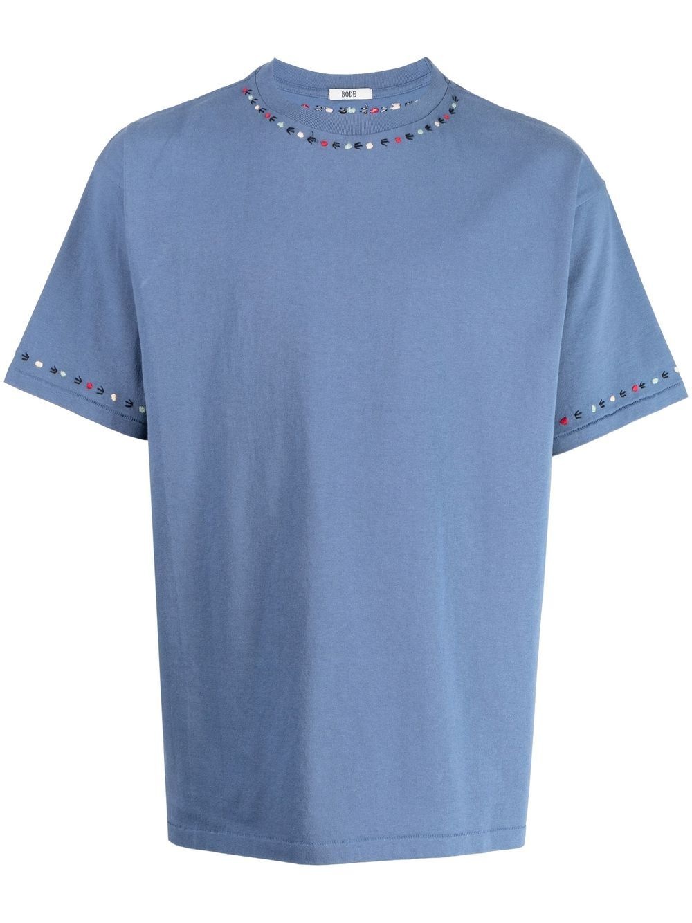 Blooming Garland embroidered T-shirt - 1