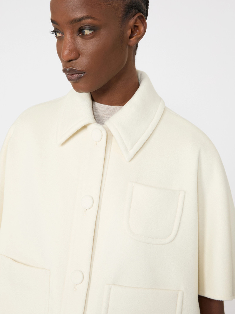 AGILE Lightweight cashmere cape - WHITE 5
