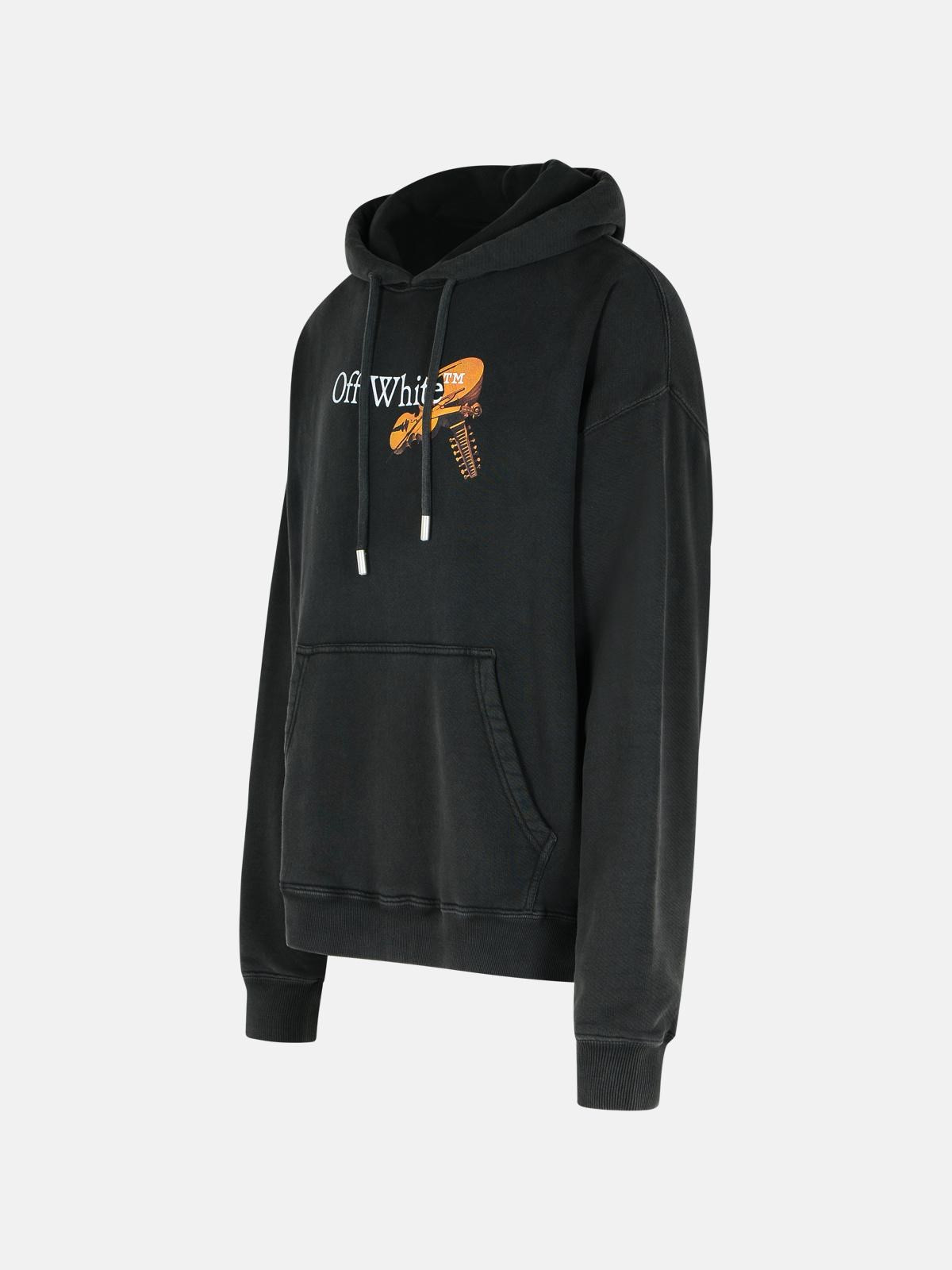 'CUPID ARROW' BLACK COTTON SWEATSHIRT - 2