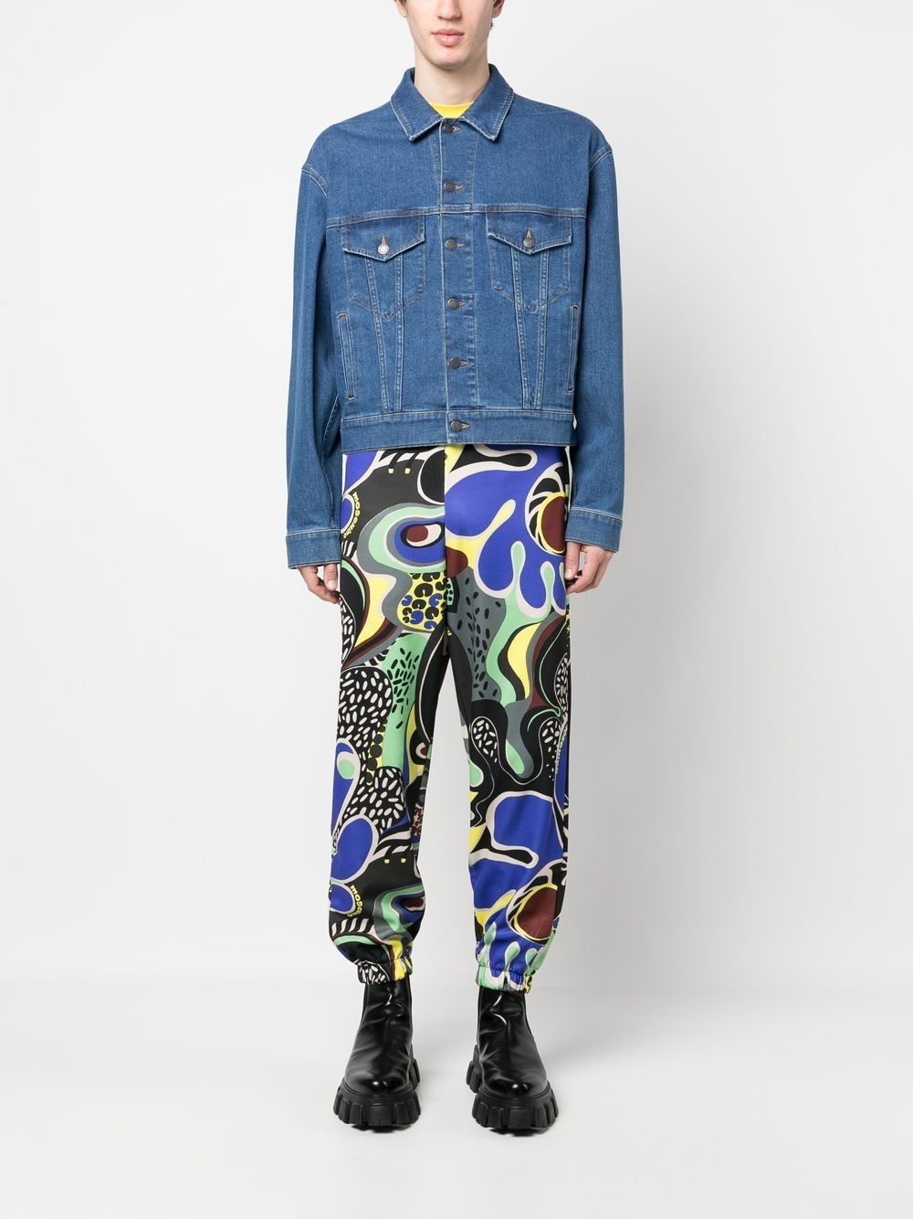 logo-embroidered denim jacket - 2