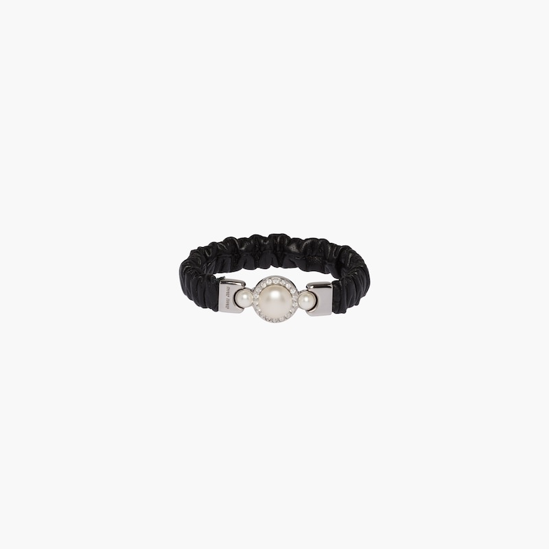Nappa leather and metal bracelet - 2