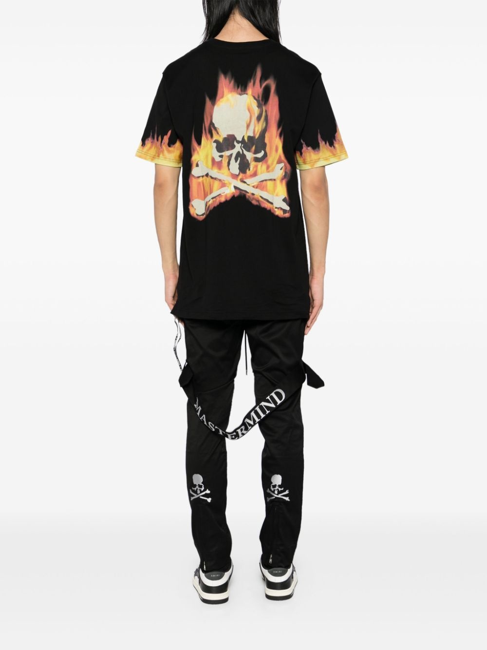 logo-print skull T-shirt - 3