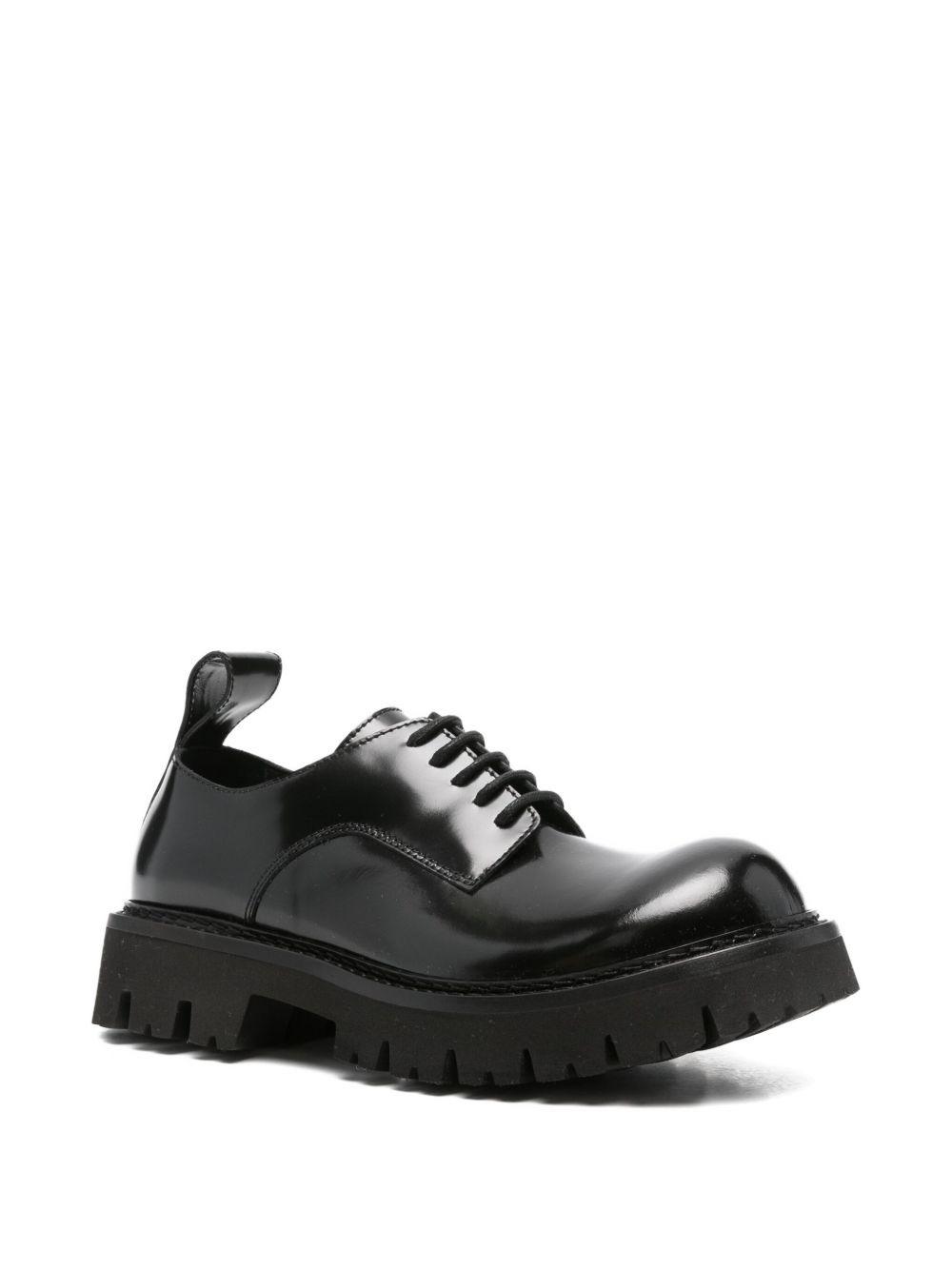 leather lace-up derby shoes - 2