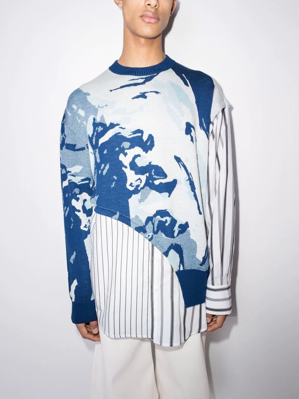 abstract-pattern hybrid jumper - 2