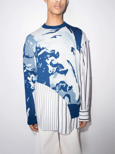 FENG CHEN WANG abstract-pattern hybrid jumper outlook