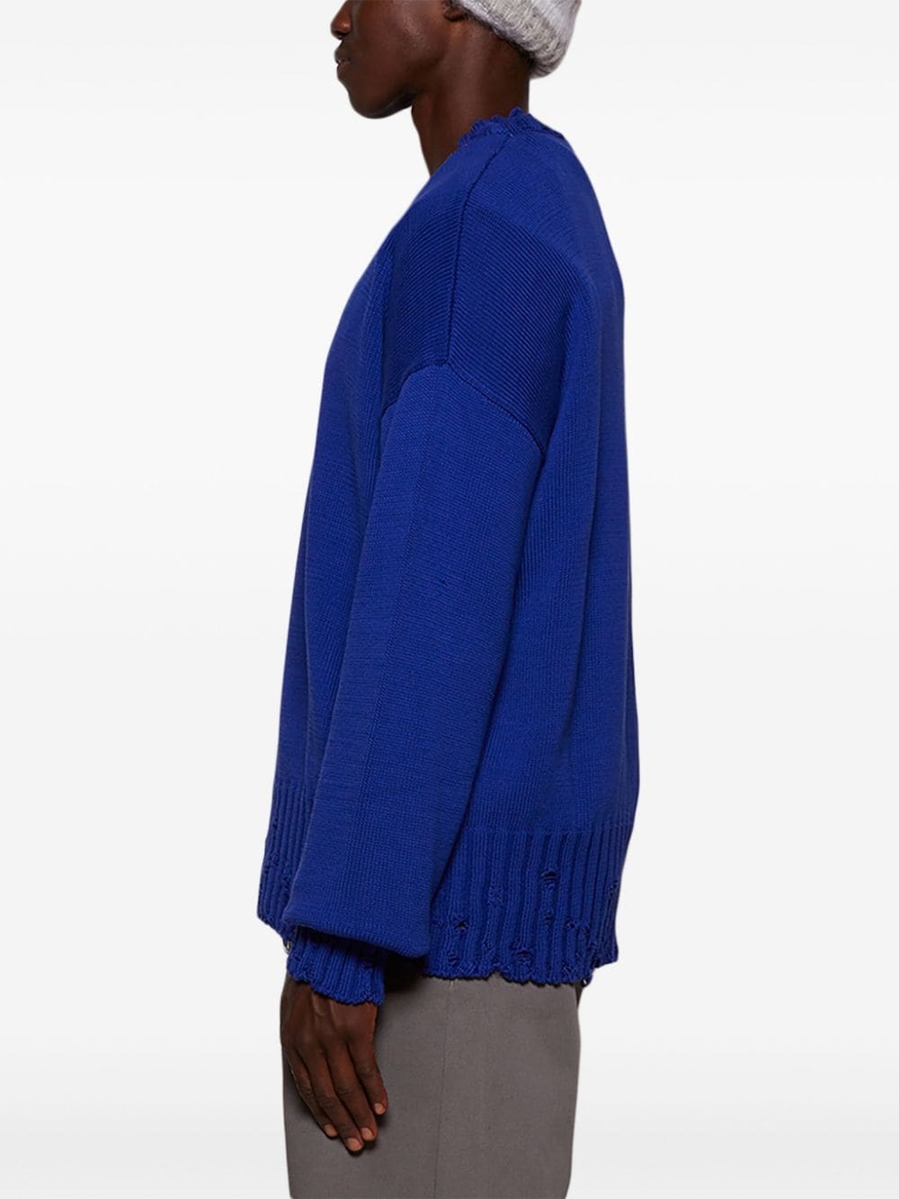 twisted crew-neck sweater - 4